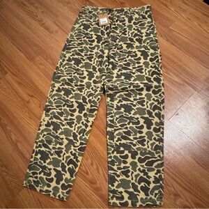 Stussy Camouflage Canvas Cargo Work Pants Size 31 Y2k‎ Streetwear Hip Hop Rap